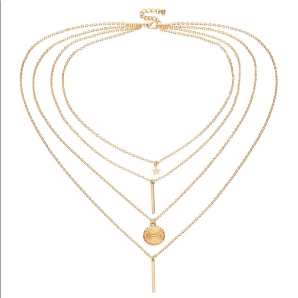 Boho Multi-Layered Pendant Necklace - Picture 4 of 5